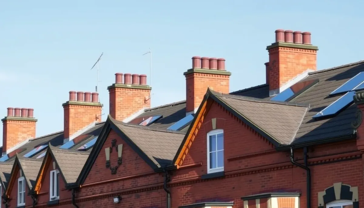 Solar panels on a rooftop in Leeds